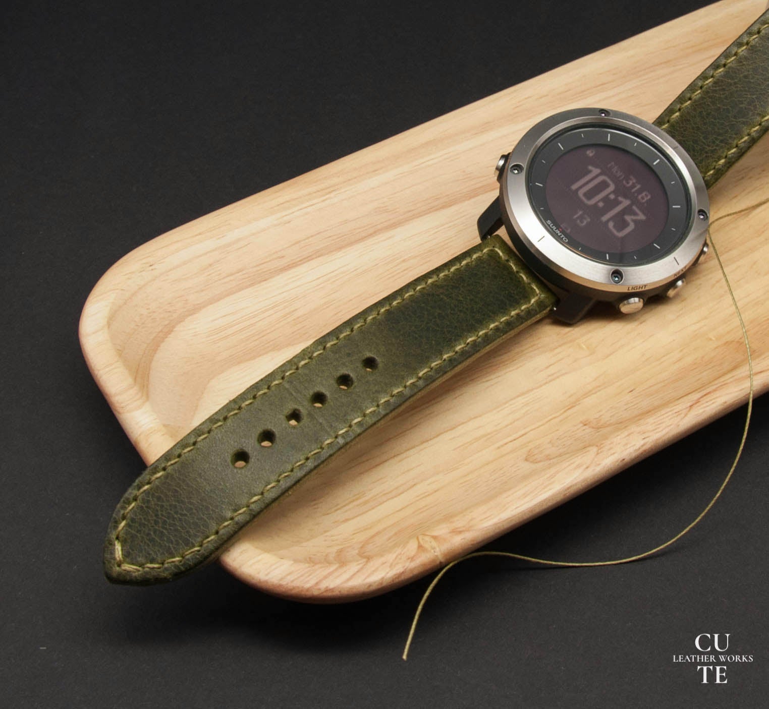 PANERAI Watch Band, Badalassi Carlo Wax Olive Leather