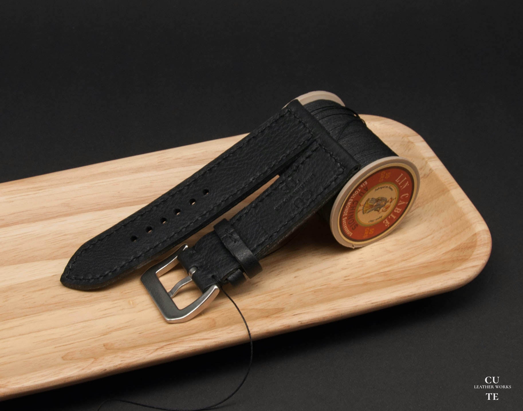 PANERAI Watch Band, Badalassi Carlo Minerva Black Leather