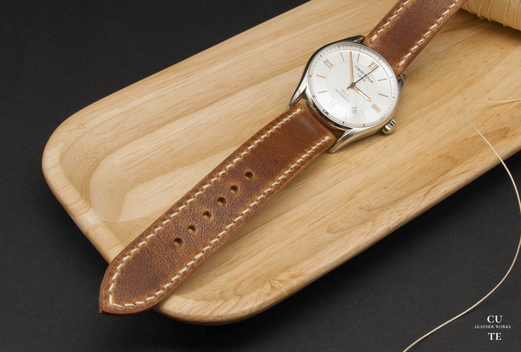 Horween Dublin Natural Leather Watch Strap