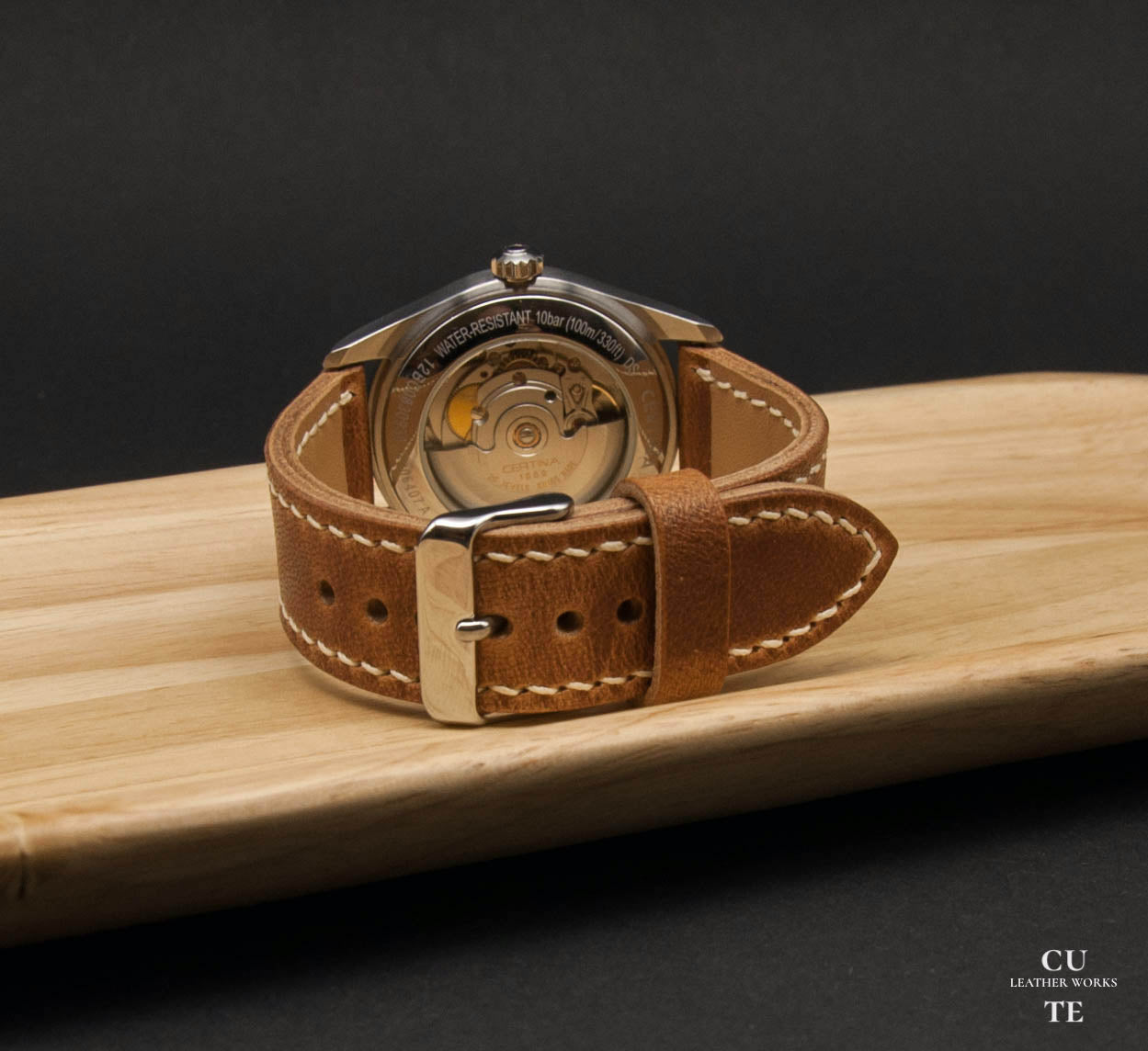 Horween Dublin Natural Leather Watch Strap