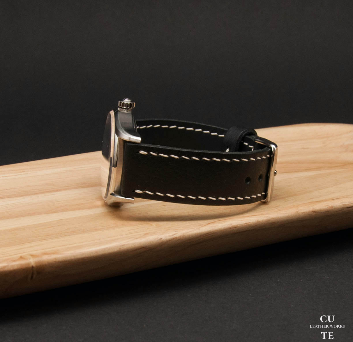 Badalassi Carlo Minerva Box Black Leather Watch Strap