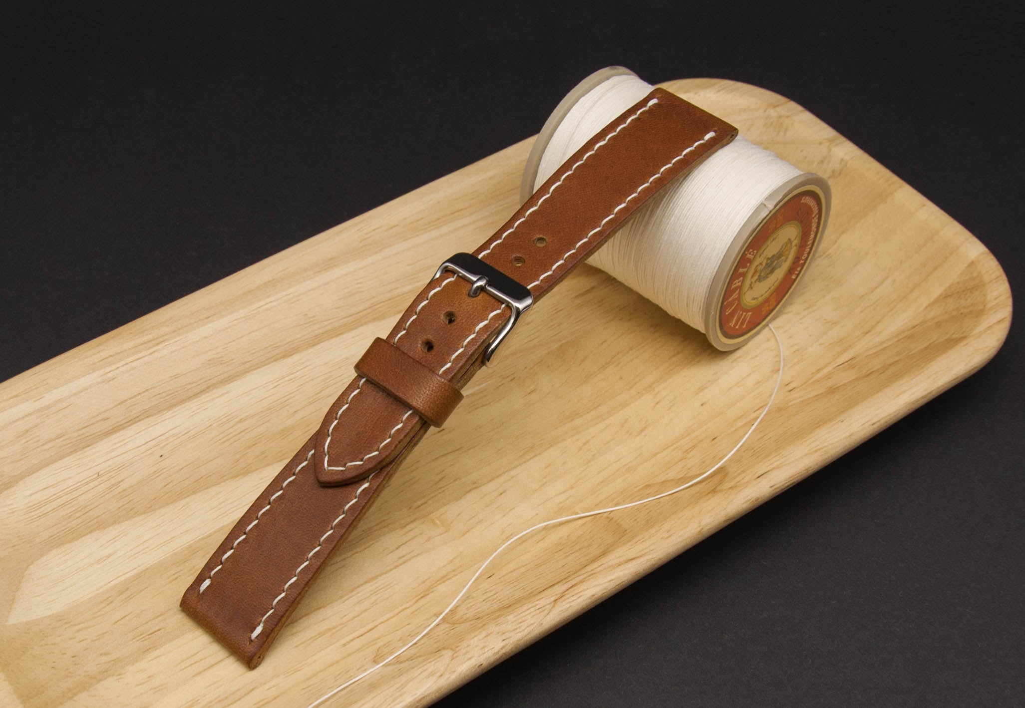 Badalassi Carlo Wax Cognac Leather Watch Strap