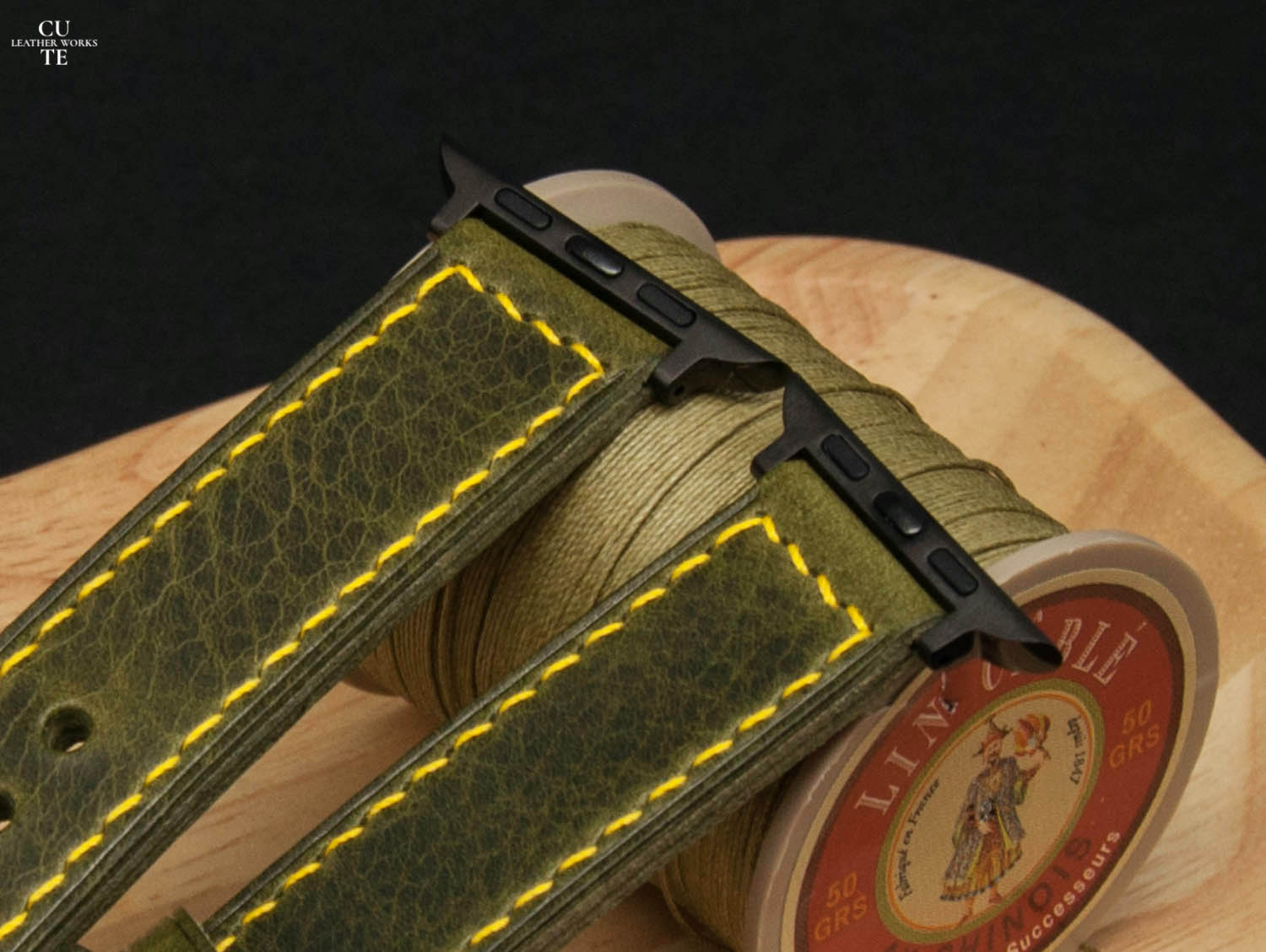 Apple Watch Band, Badalassi Carlo Wax Olive Leather