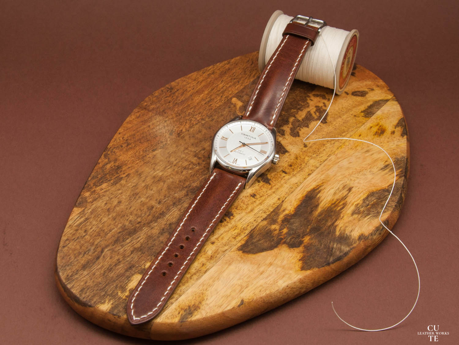 Padded Leather Watch Strap VACHETTA LEATHER