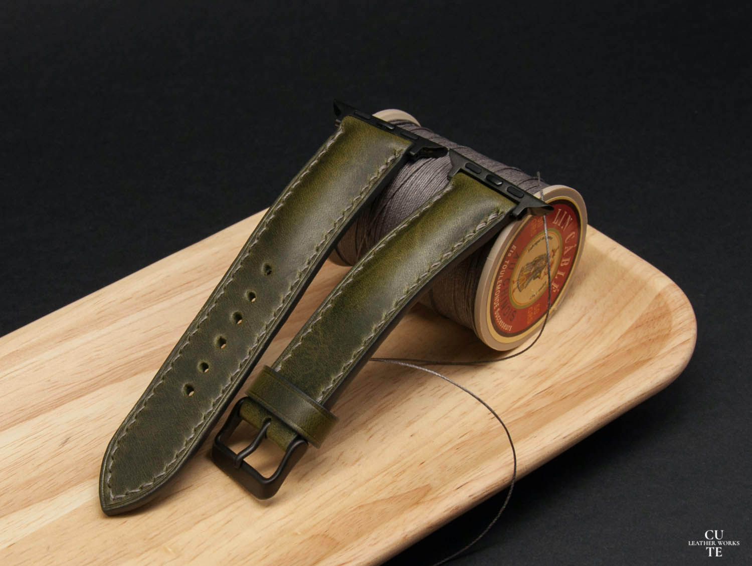 Leather Apple Watch Strap - Natural, Brown / Polished Silver / 38/40/41mm