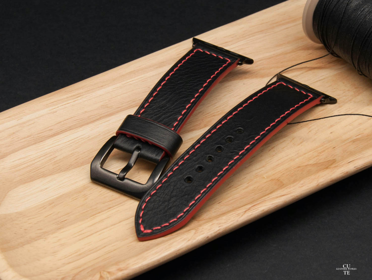 Apple Watch Band, Badalassi Carlo Wax Black Leather