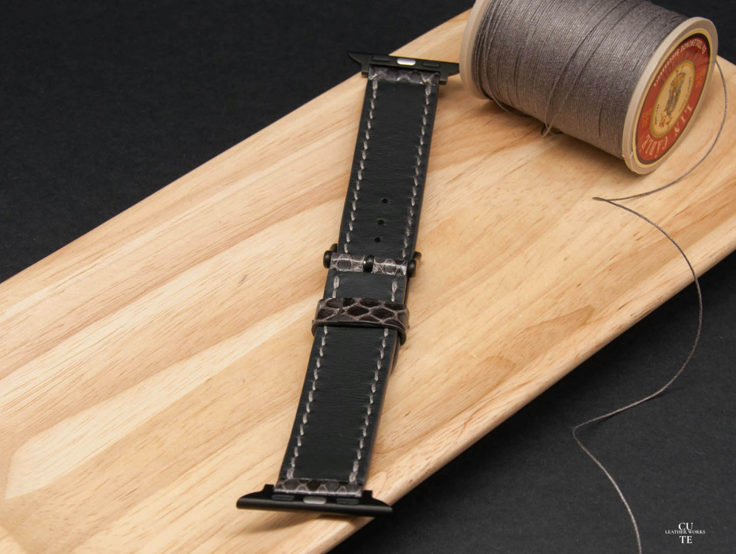 Apple Watch Band, Python Grey Leather