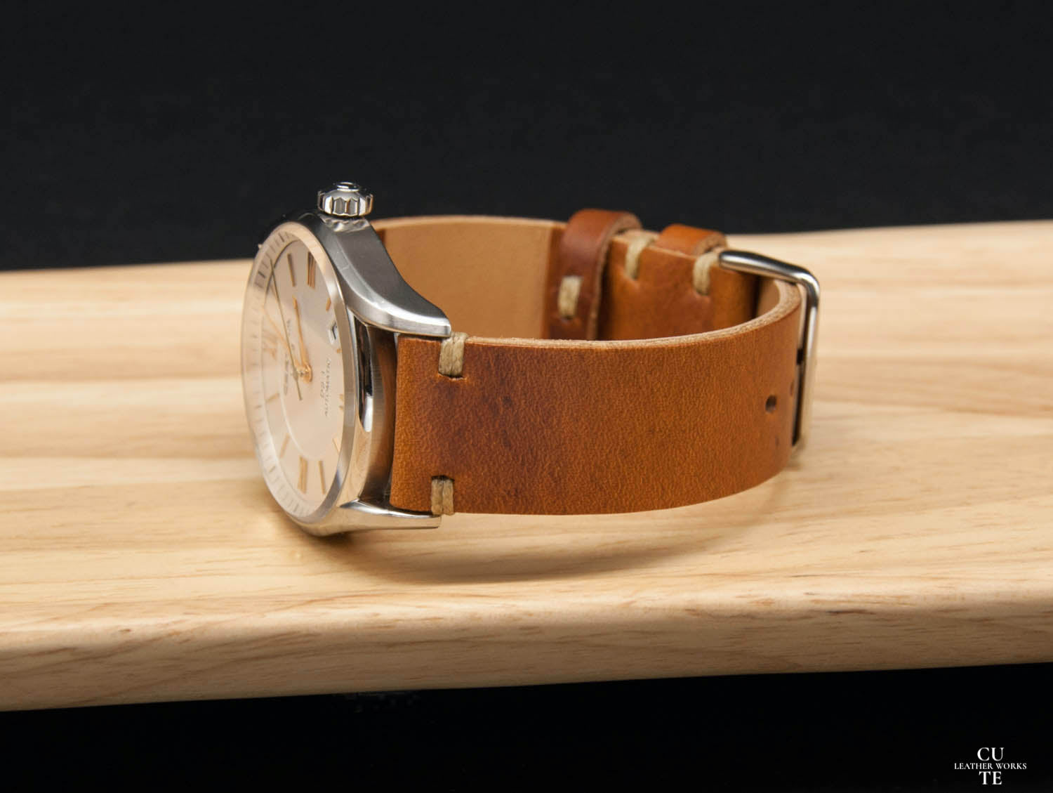 Badalassi Olmo Leather Watch Strap, Hand-made in Finland, With Lining