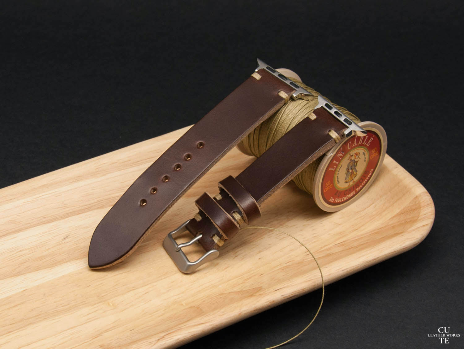 Apple Watch Band, Horween Dark Brown Chxl Leather