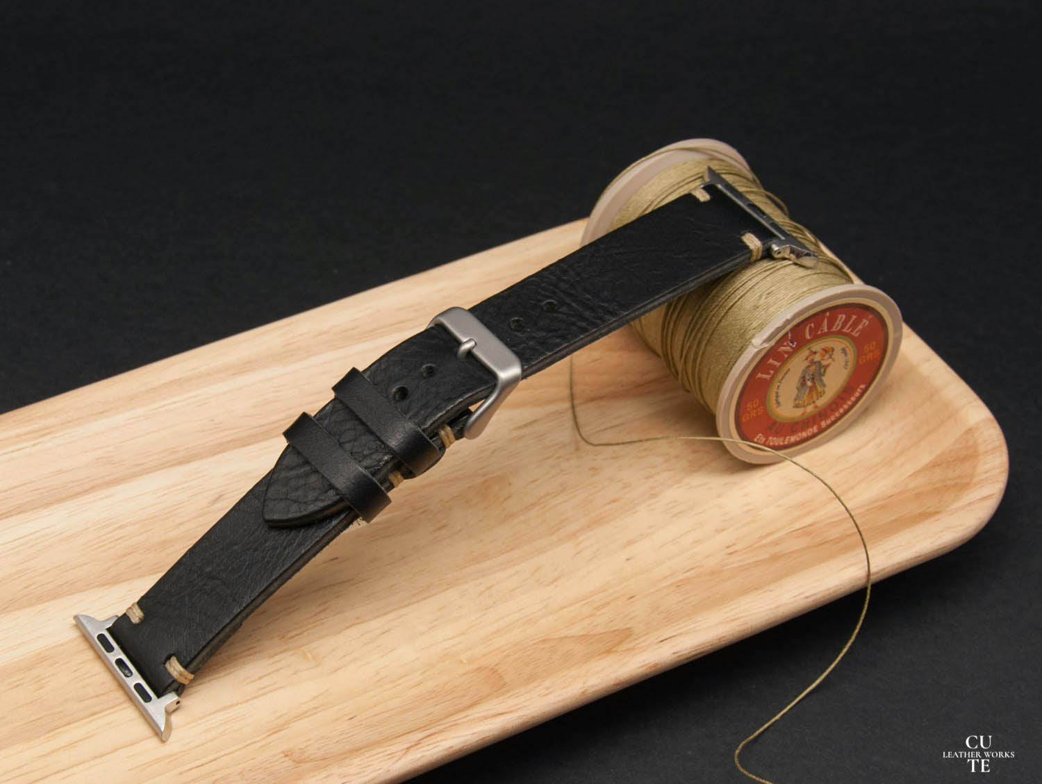 Apple Watch Band, Badalassi Wax Black Leather
