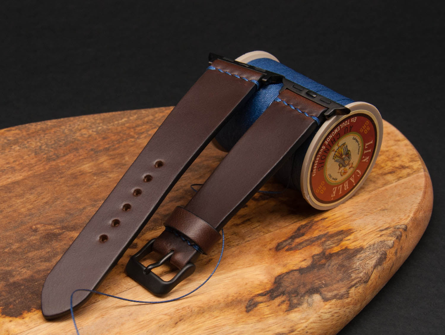 Apple Watch Band, Horween Chromexcel Dark Brown Leather