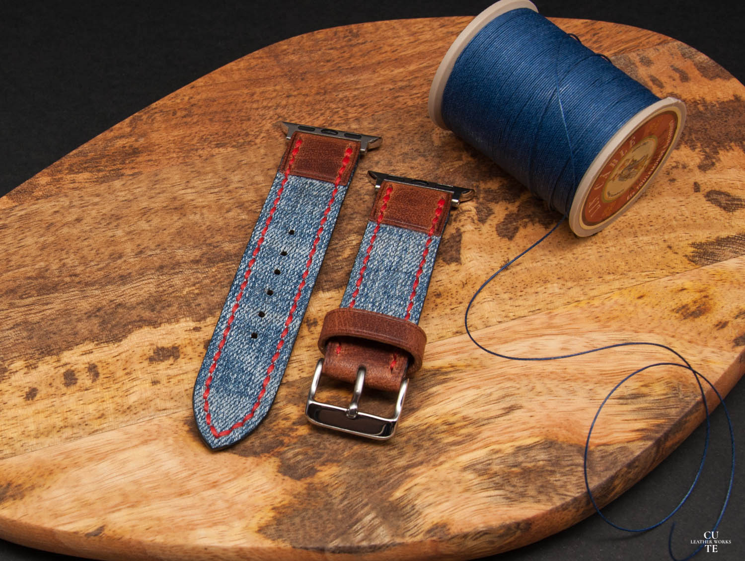 Apple Watch Band, Denim With Badalassi Leather