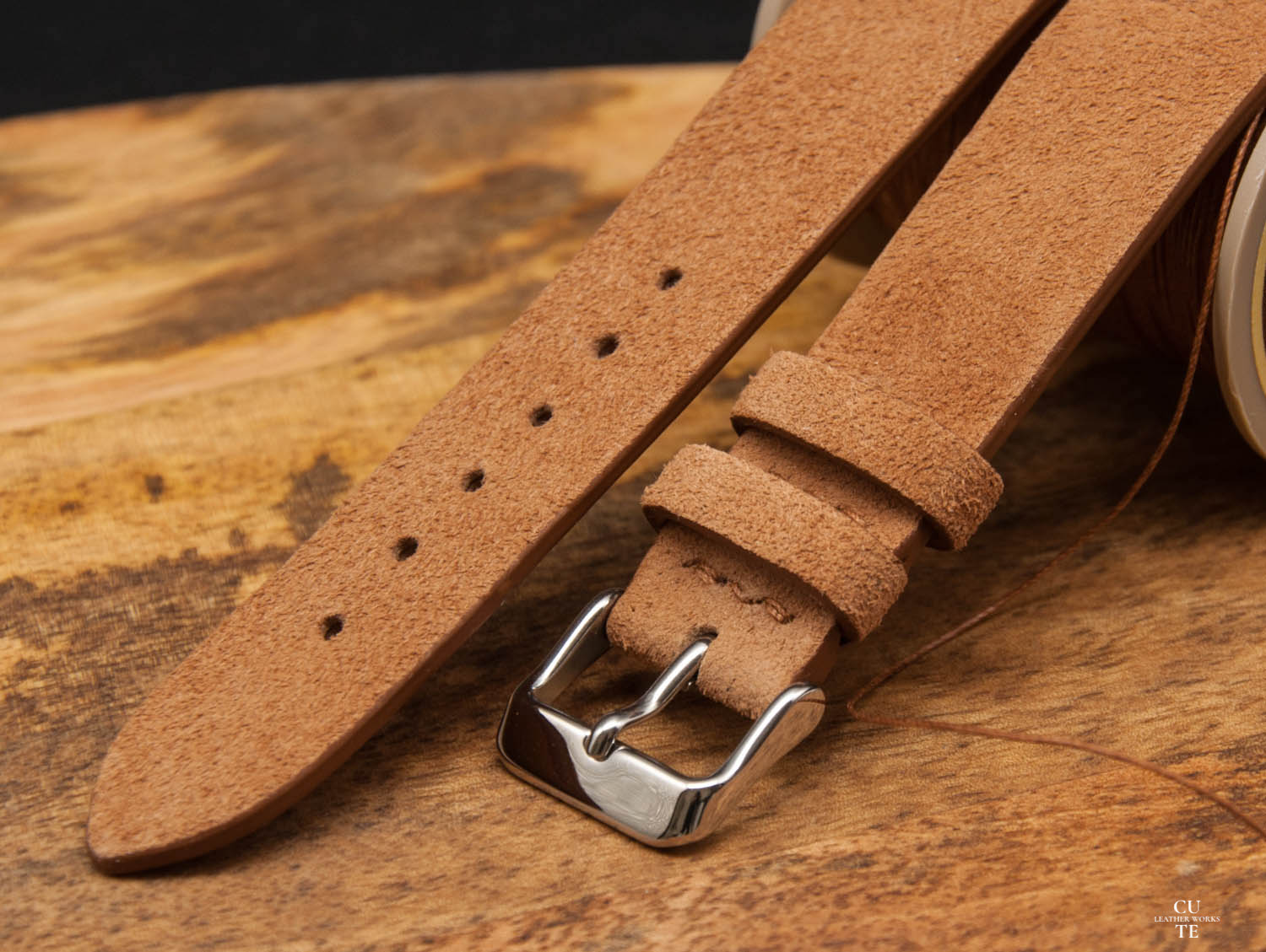 Suede Leather Watch Strap, Non-stitched