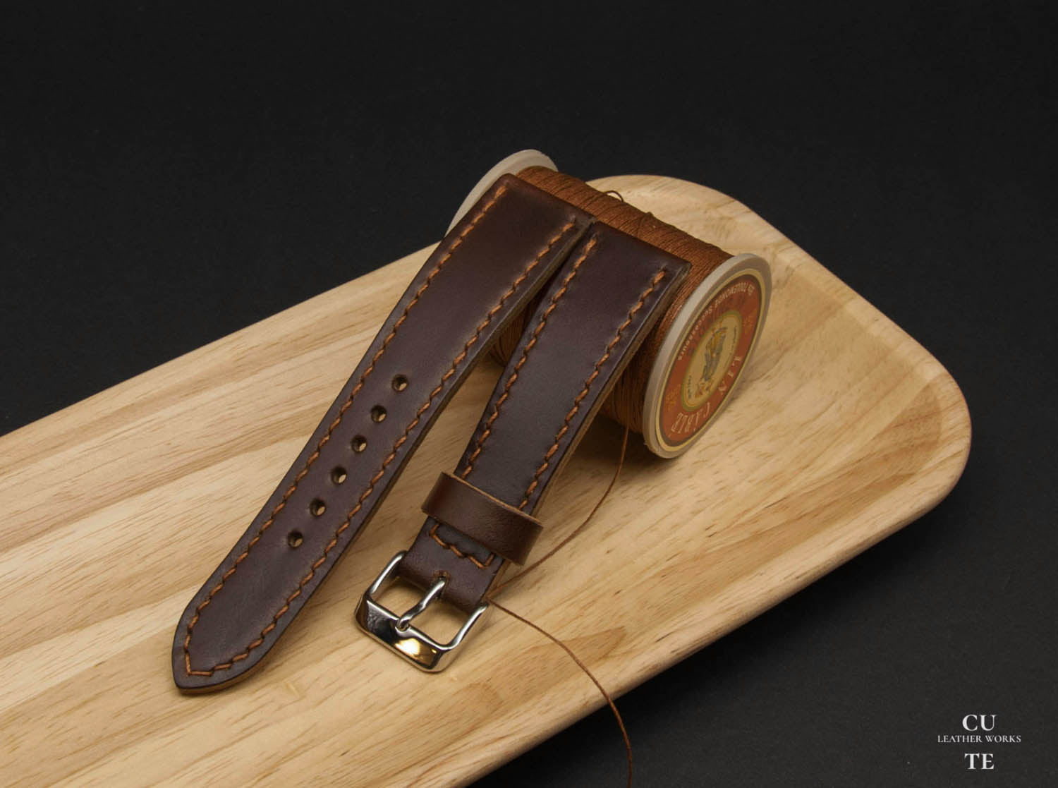 Horween Chromexcel Dark Brown Leather Watch Strap